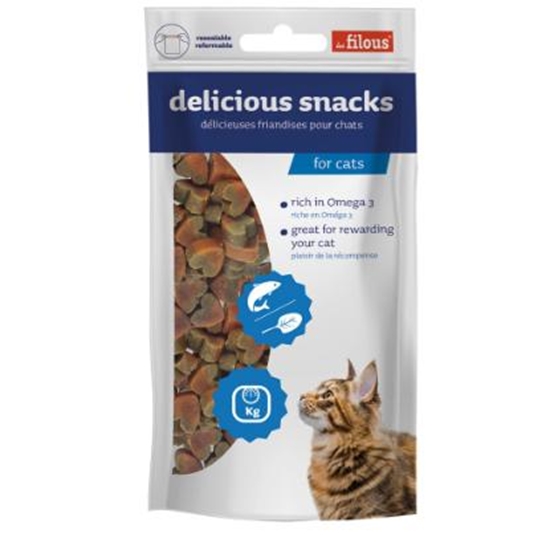 Picture of Les Filous Salmon & Spinach Hearts for Cats